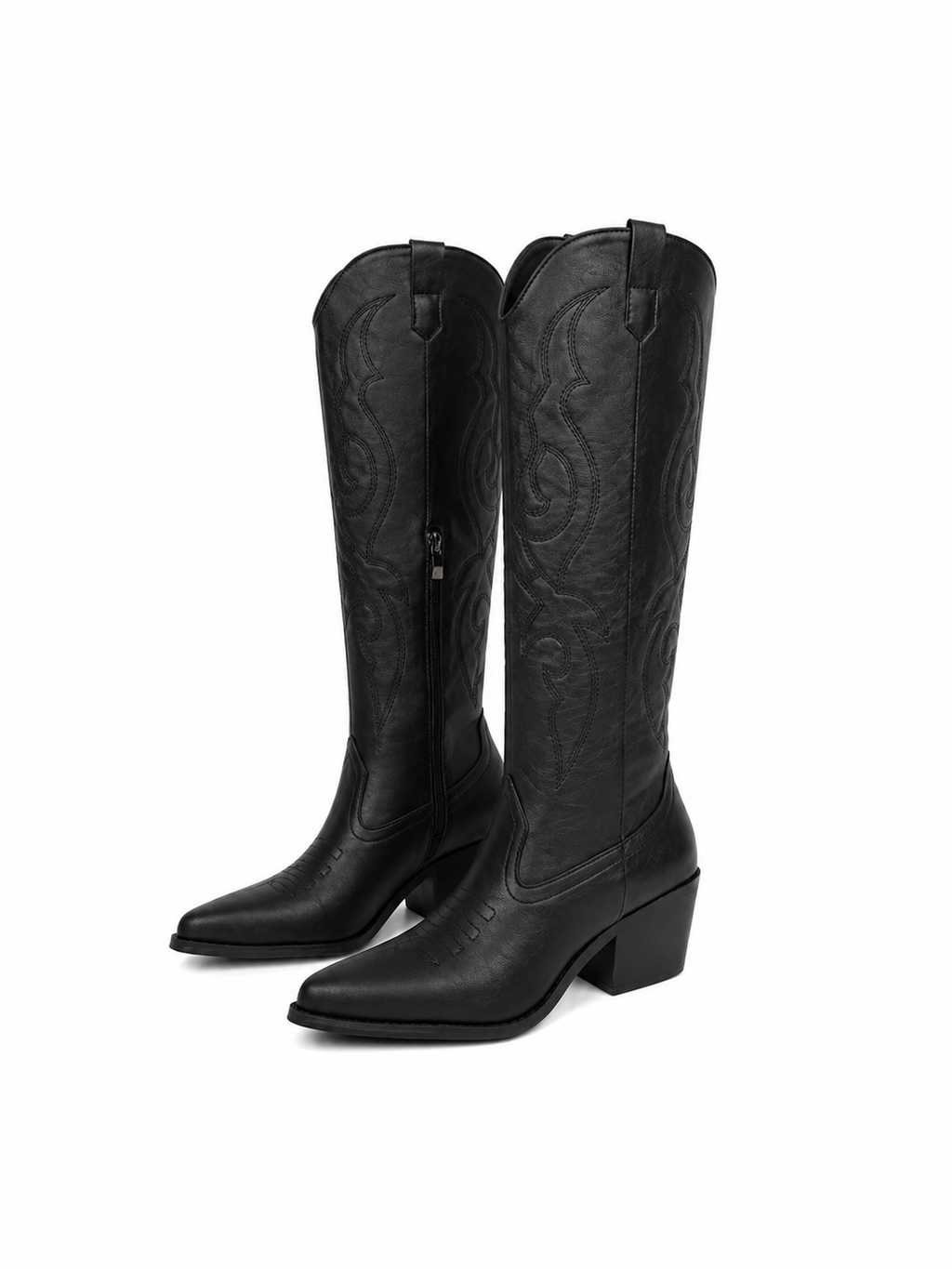 Sologne – Bottes western femme brodées, talon bloc