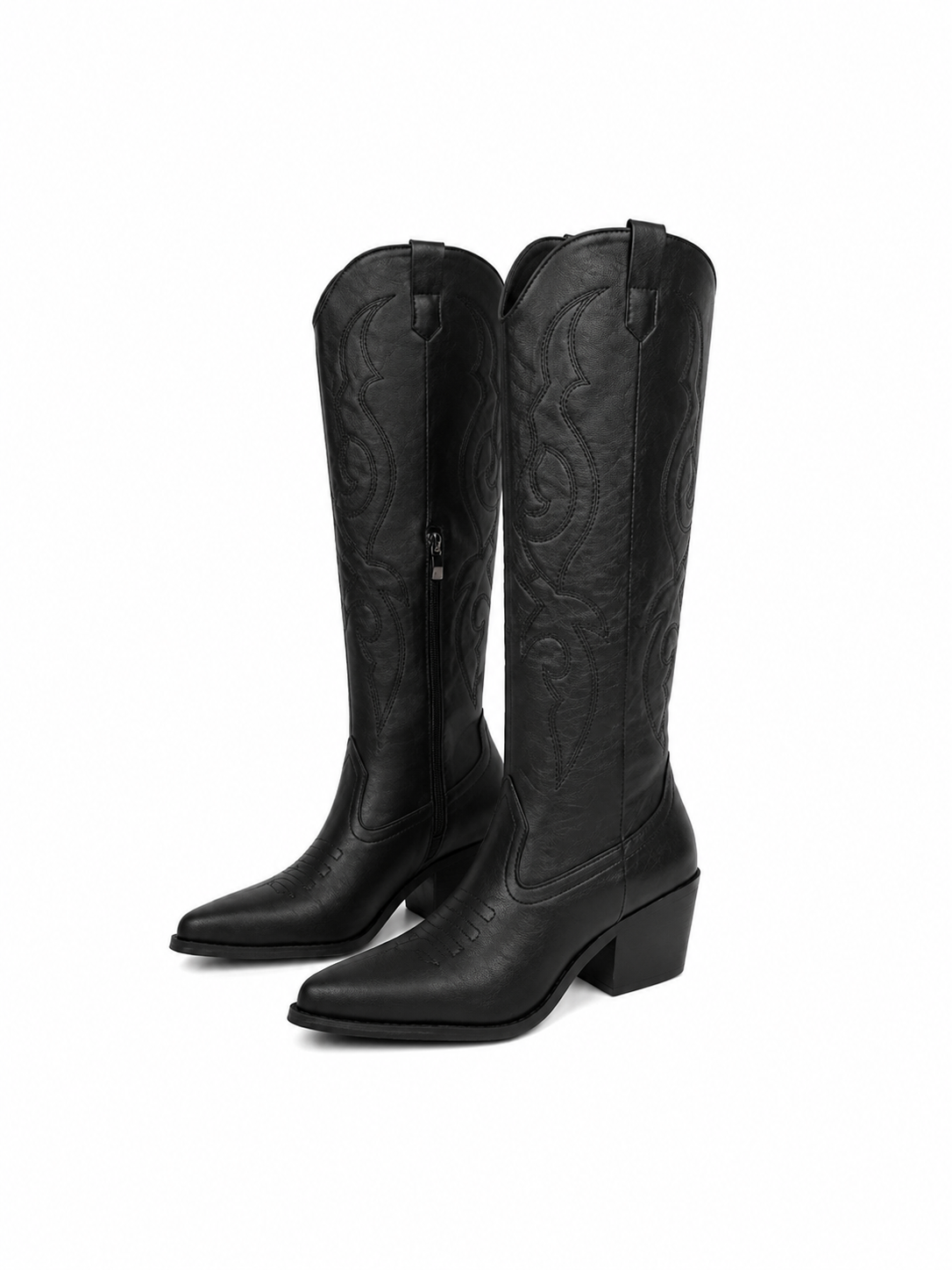Sologne – Bottes western femme brodées, talon bloc