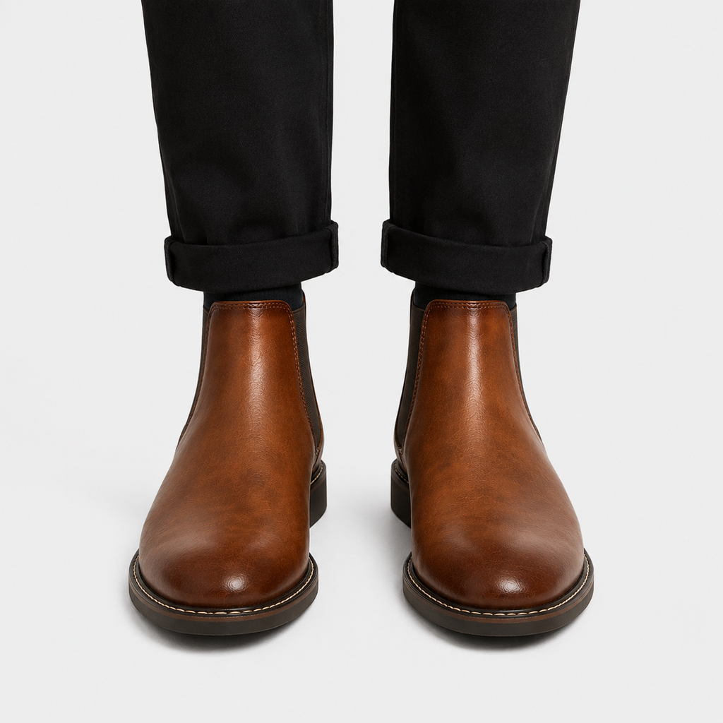 Bottines Chelsea élégantes pour hommes, chaussures classiques de l'âge d'or 1