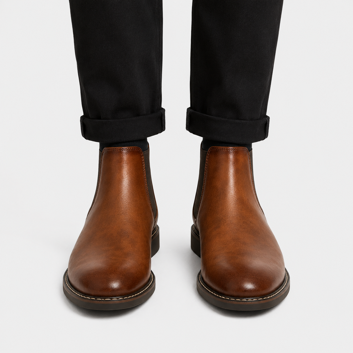Bottines Chelsea élégantes pour hommes, chaussures classiques de l'âge d'or 1