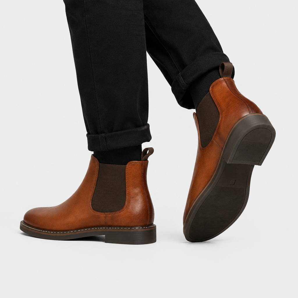 Bottines Chelsea élégantes pour hommes, chaussures classiques de l'âge d'or 3