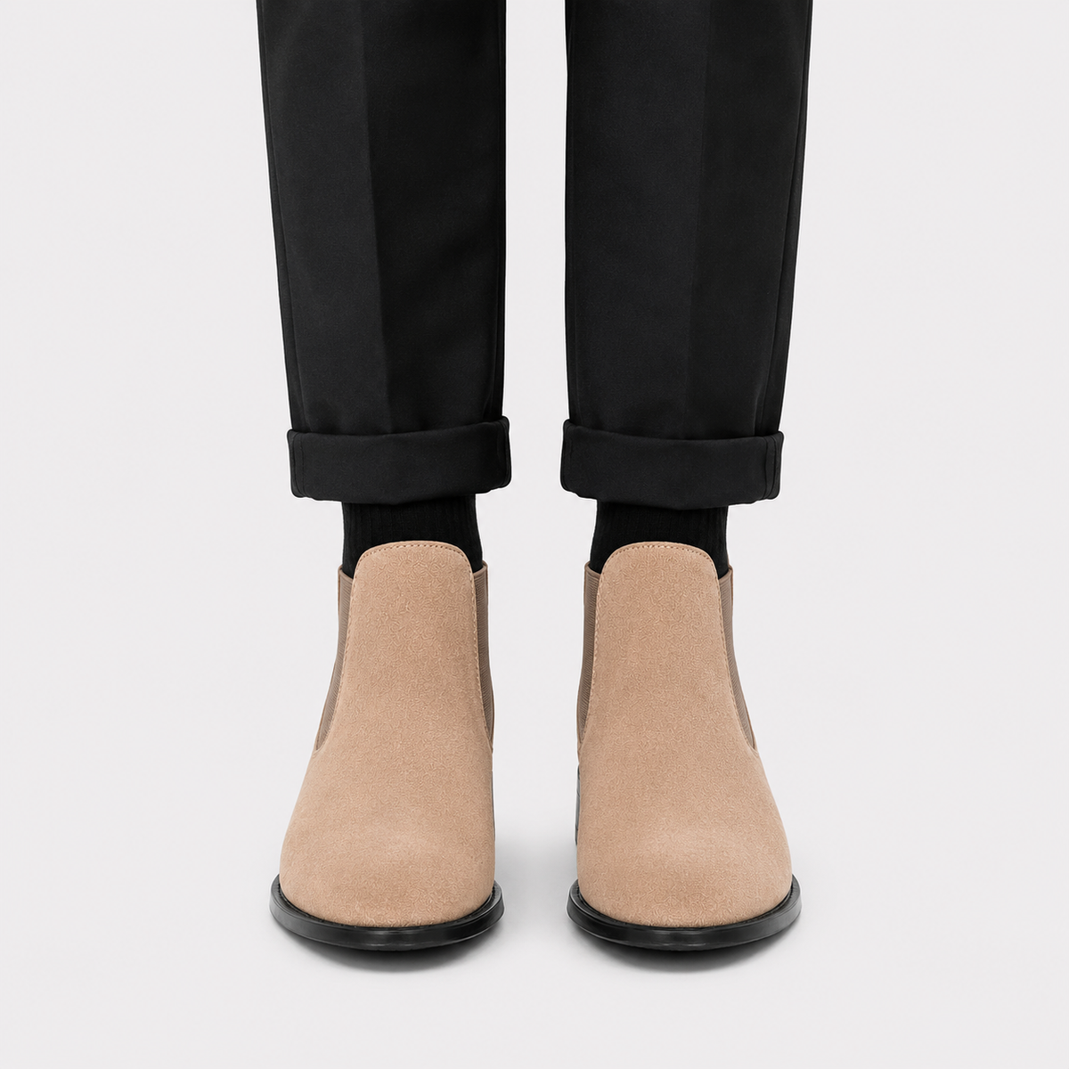 Bottines Chelsea en daim pour hommes, confortables et décontractées à enfiler 1