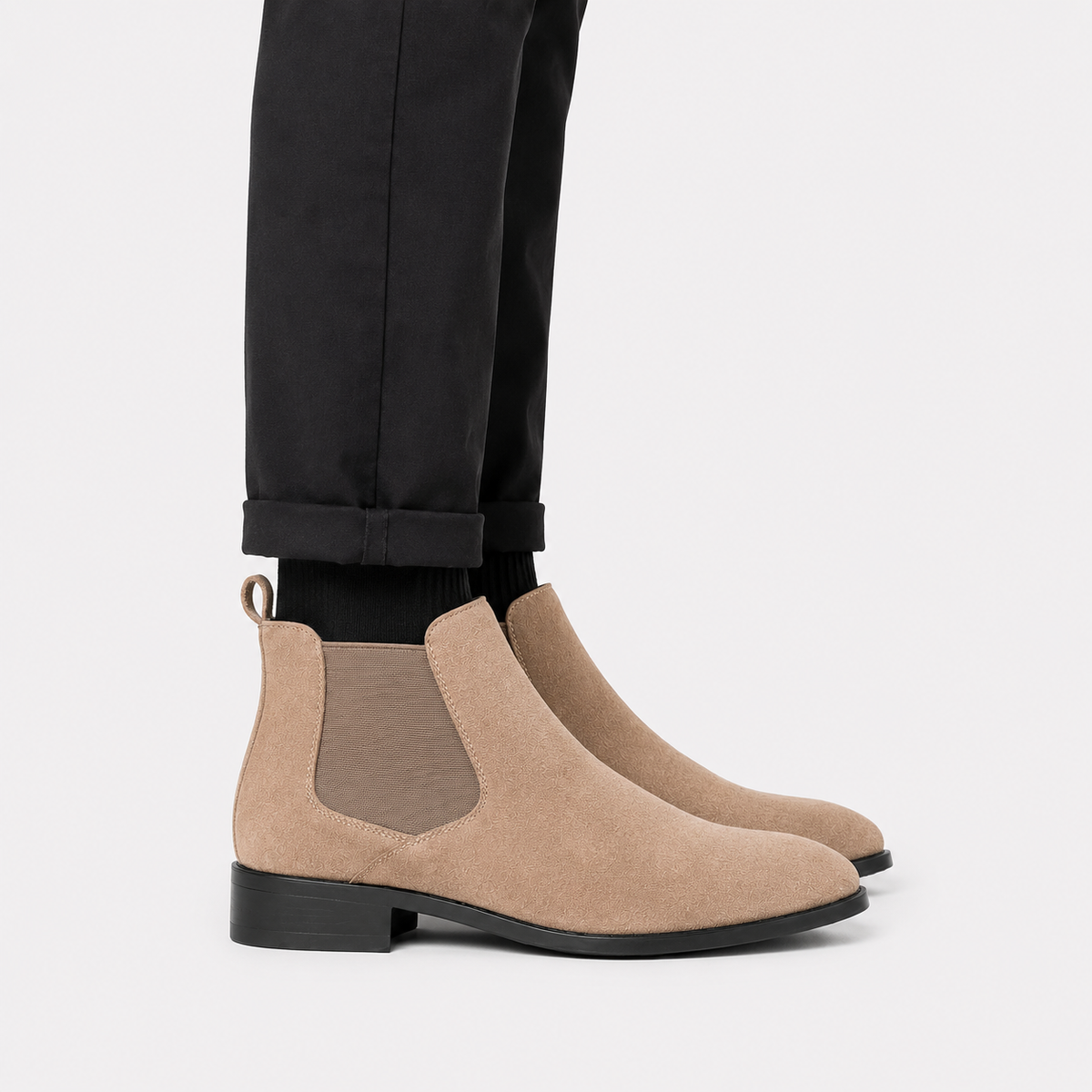 Bottines Chelsea en daim pour hommes, confortables et décontractées à enfiler 2