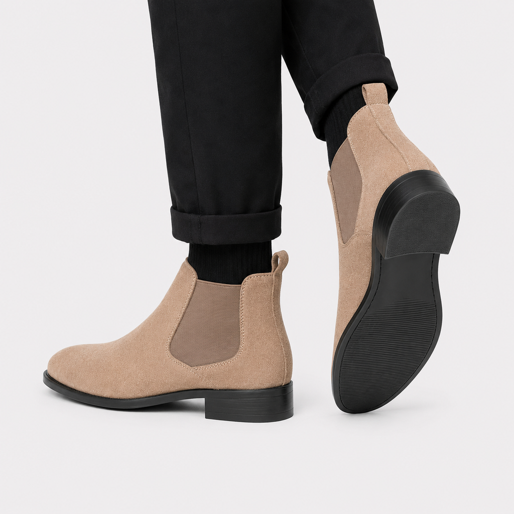 Bottines Chelsea en daim pour hommes, confortables et décontractées à enfiler 3