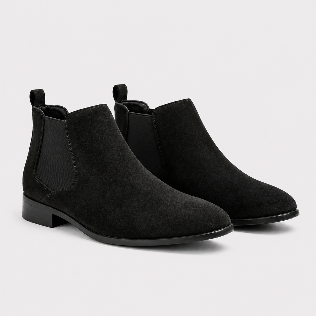 Bottines Chelsea en daim pour hommes, confortables et décontractées à enfiler 4