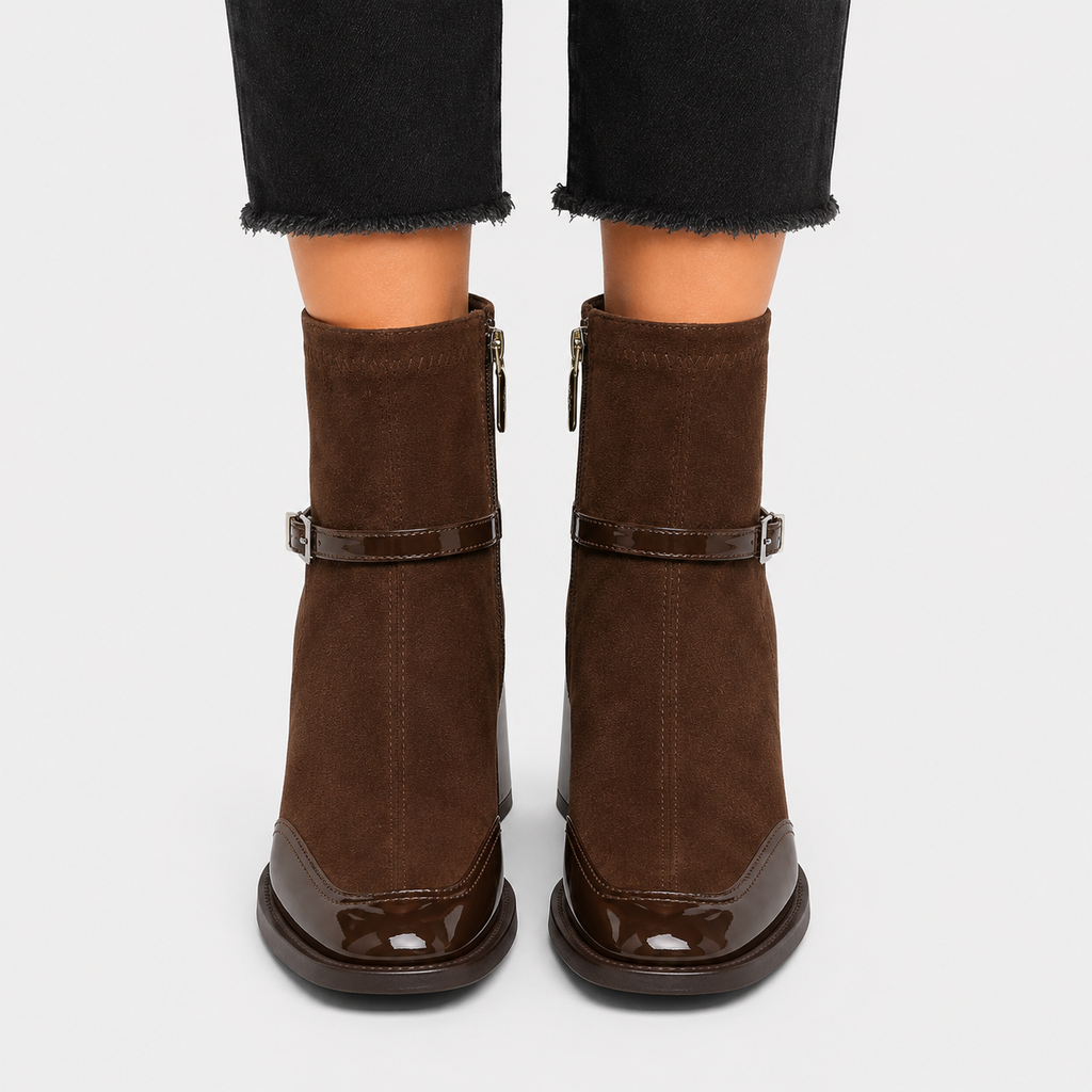 Bottines confortables en simili cuir pour femmes, parfaites pour le travail et les loisirs. 1