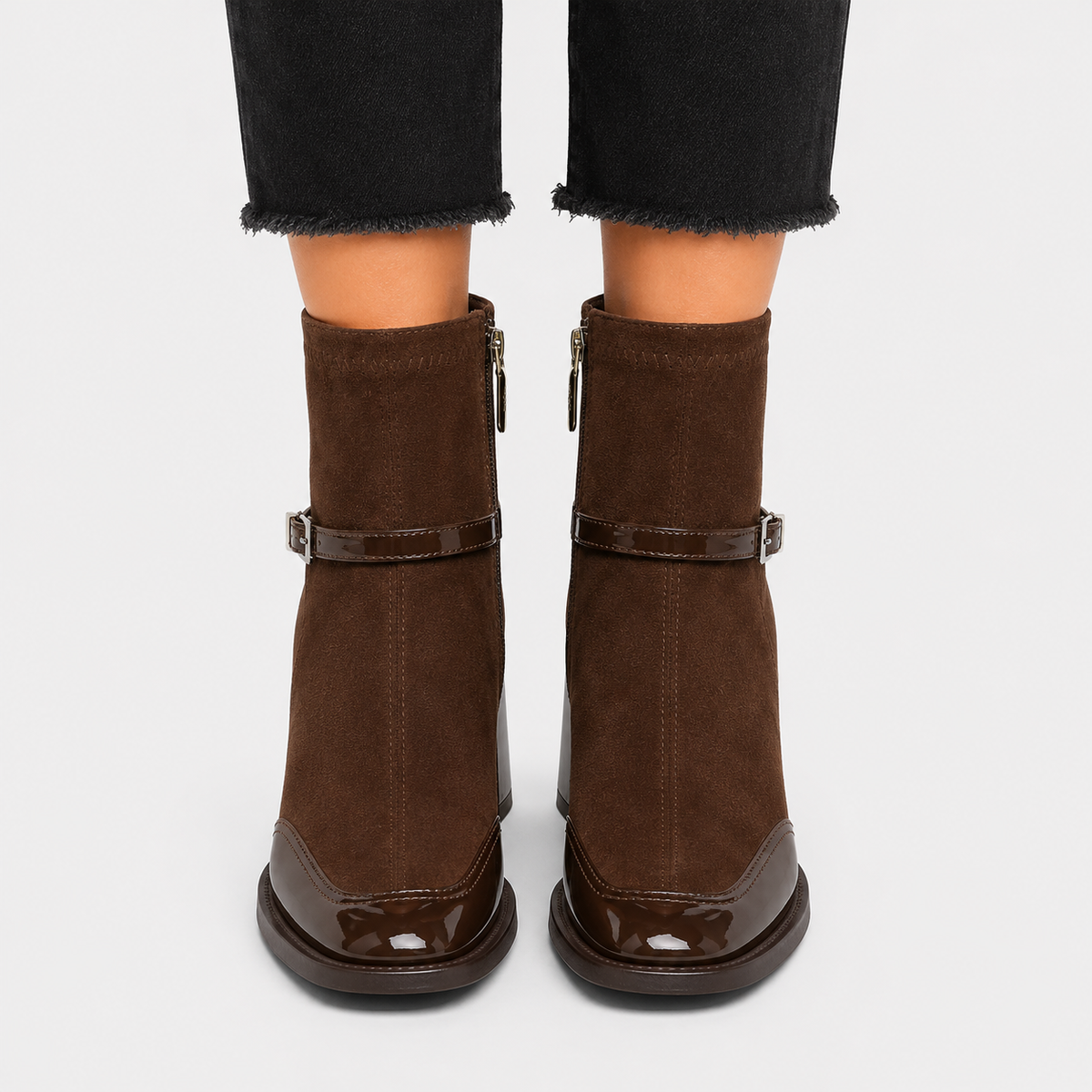 Bottines confortables en simili cuir pour femmes, parfaites pour le travail et les loisirs. 1