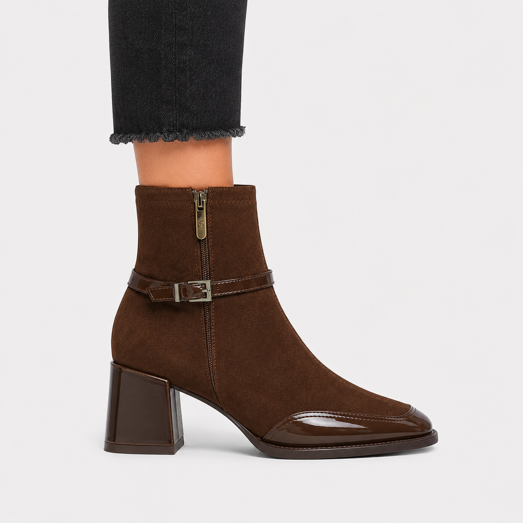 Bottines confortables en simili cuir pour femmes, parfaites pour le travail et les loisirs. 3