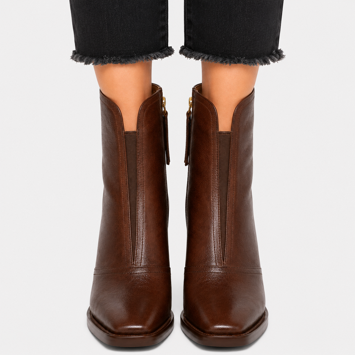 Bottines confortables en similicuir pour femmes, idéales pour la marche quotidienne 1