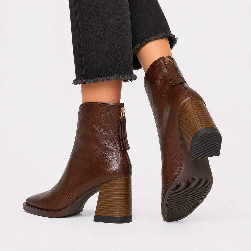 Bottines confortables en similicuir pour femmes, idéales pour la marche quotidienne 2