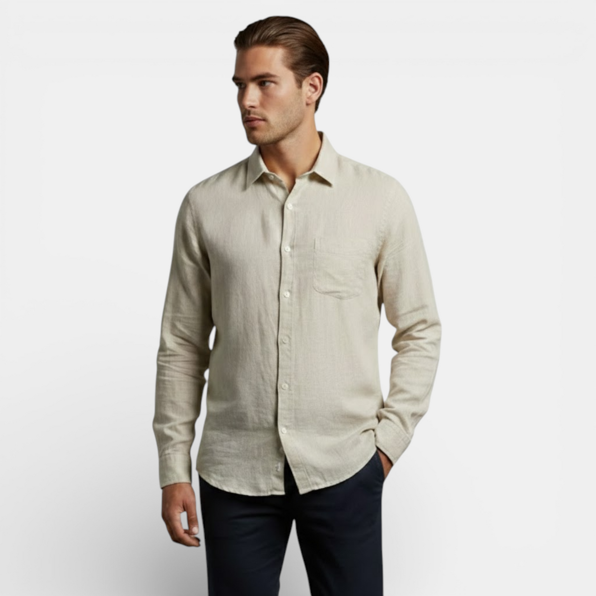 Chemise respirante à manches longues pour homme, idéale pour l'été 1