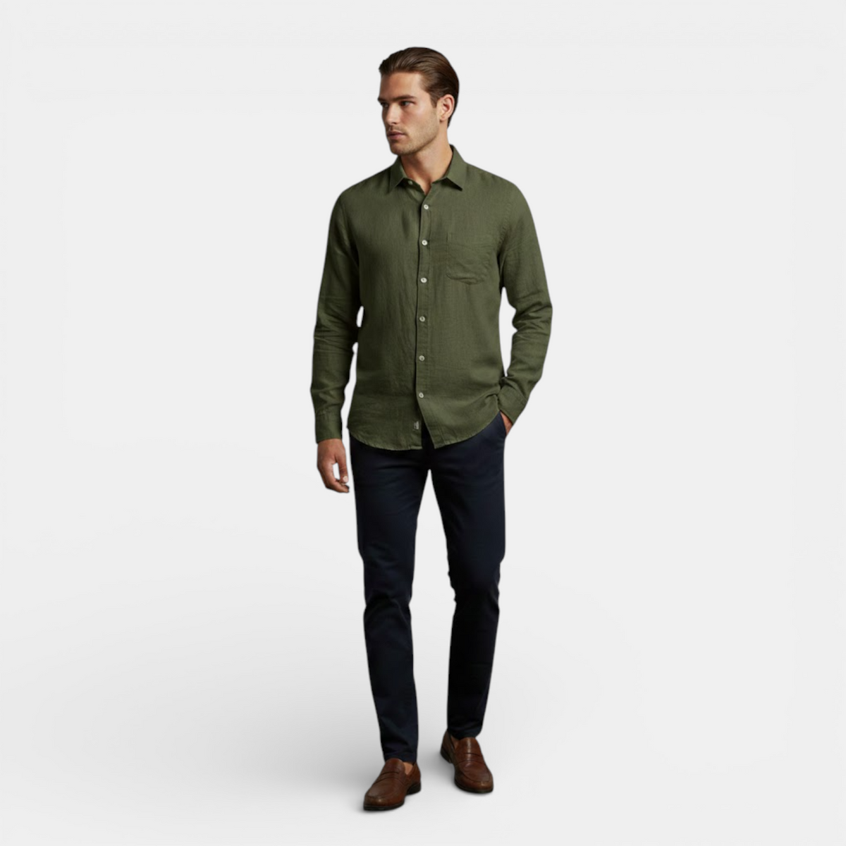 Chemise respirante à manches longues pour homme, idéale pour l'été 5