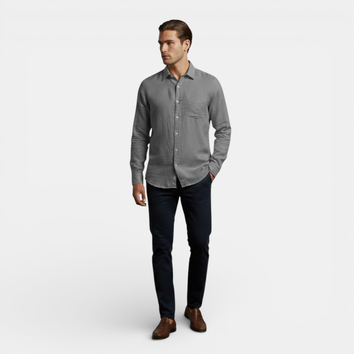Chemise respirante à manches longues pour homme, idéale pour l'été 6