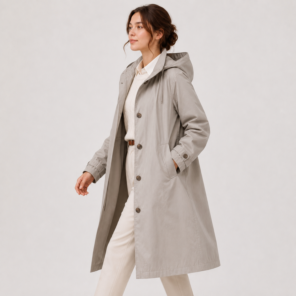 Coupe-vent léger à capuche pour femme, imperméable 1