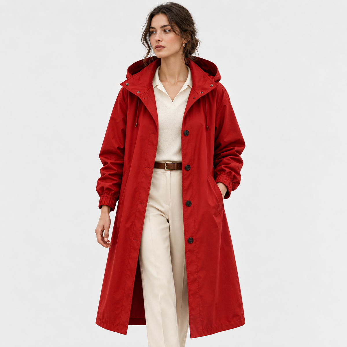Coupe-vent léger à capuche pour femme, imperméable 11