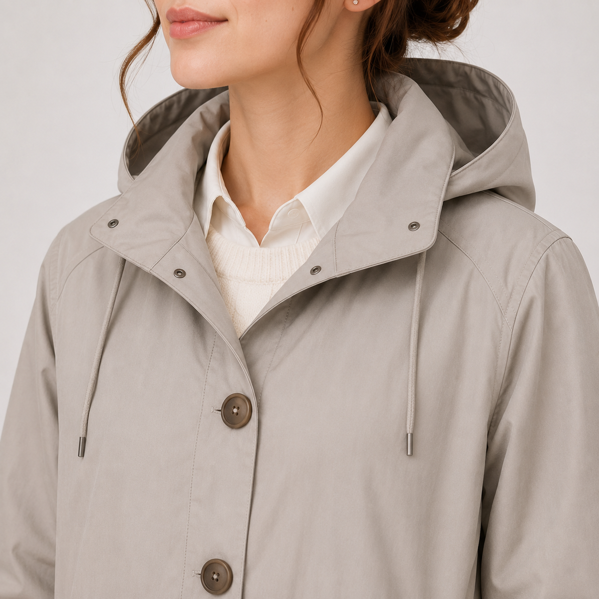 Coupe-vent léger à capuche pour femme, imperméable 2