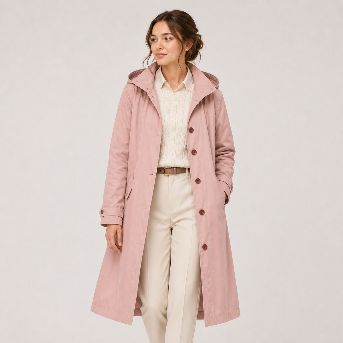 Coupe-vent léger à capuche pour femme, imperméable 4