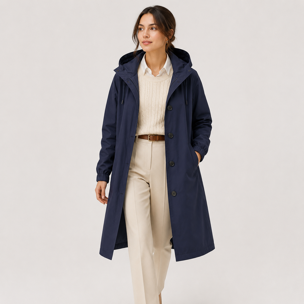 Coupe-vent léger à capuche pour femme, imperméable 7