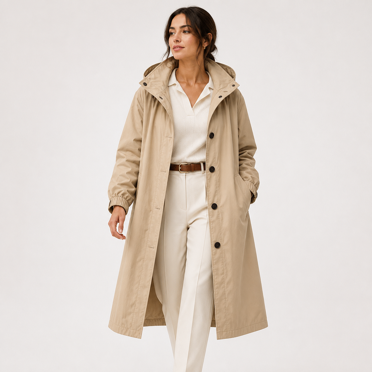 Coupe-vent léger à capuche pour femme, imperméable 8