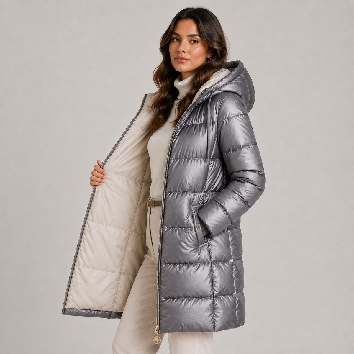 Doudoune à capuche pour femme, isolante et idéale pour les temps froids. 1