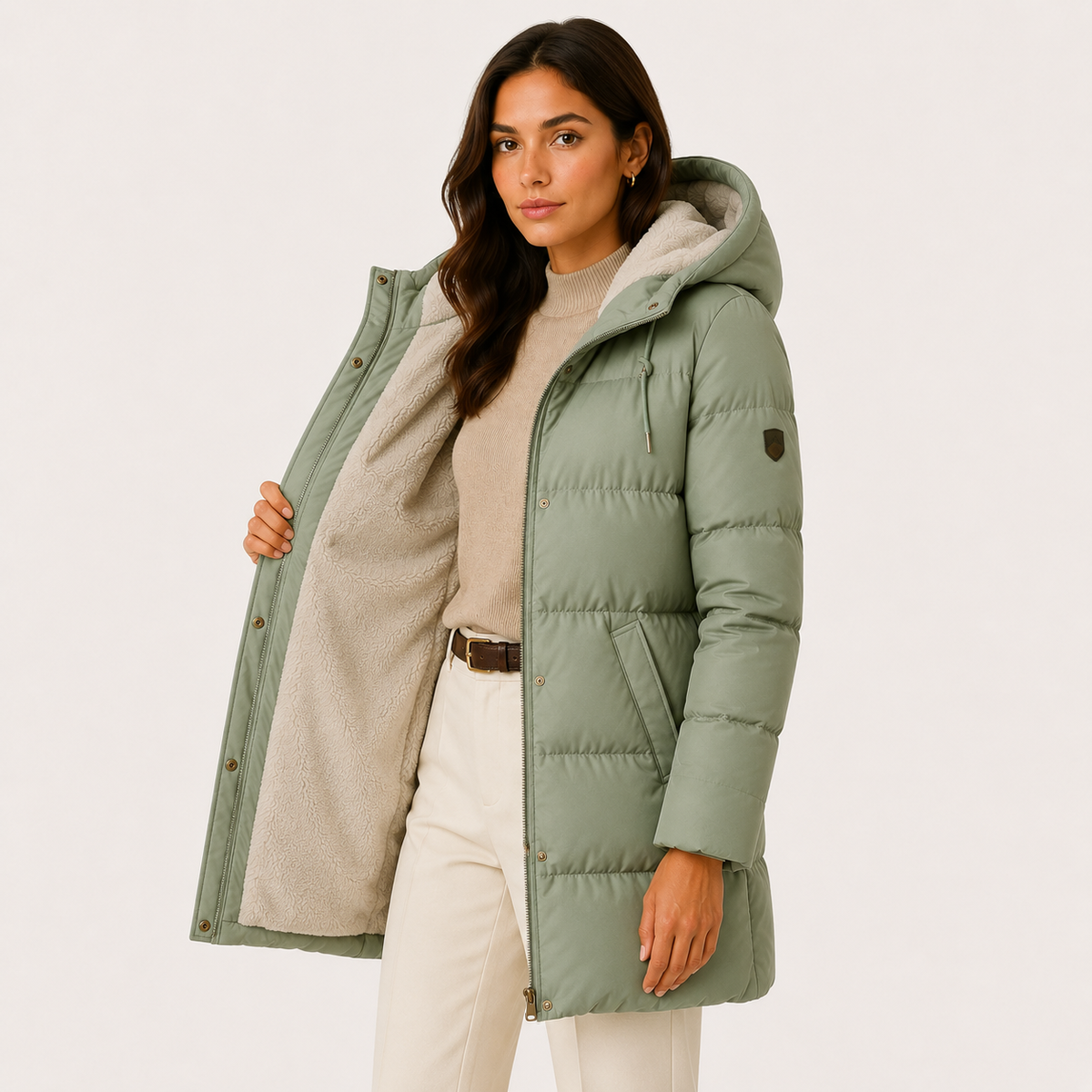 Doudoune pour femme, isolée, chaude et légère, vêtement d'extérieur d'hiver 1