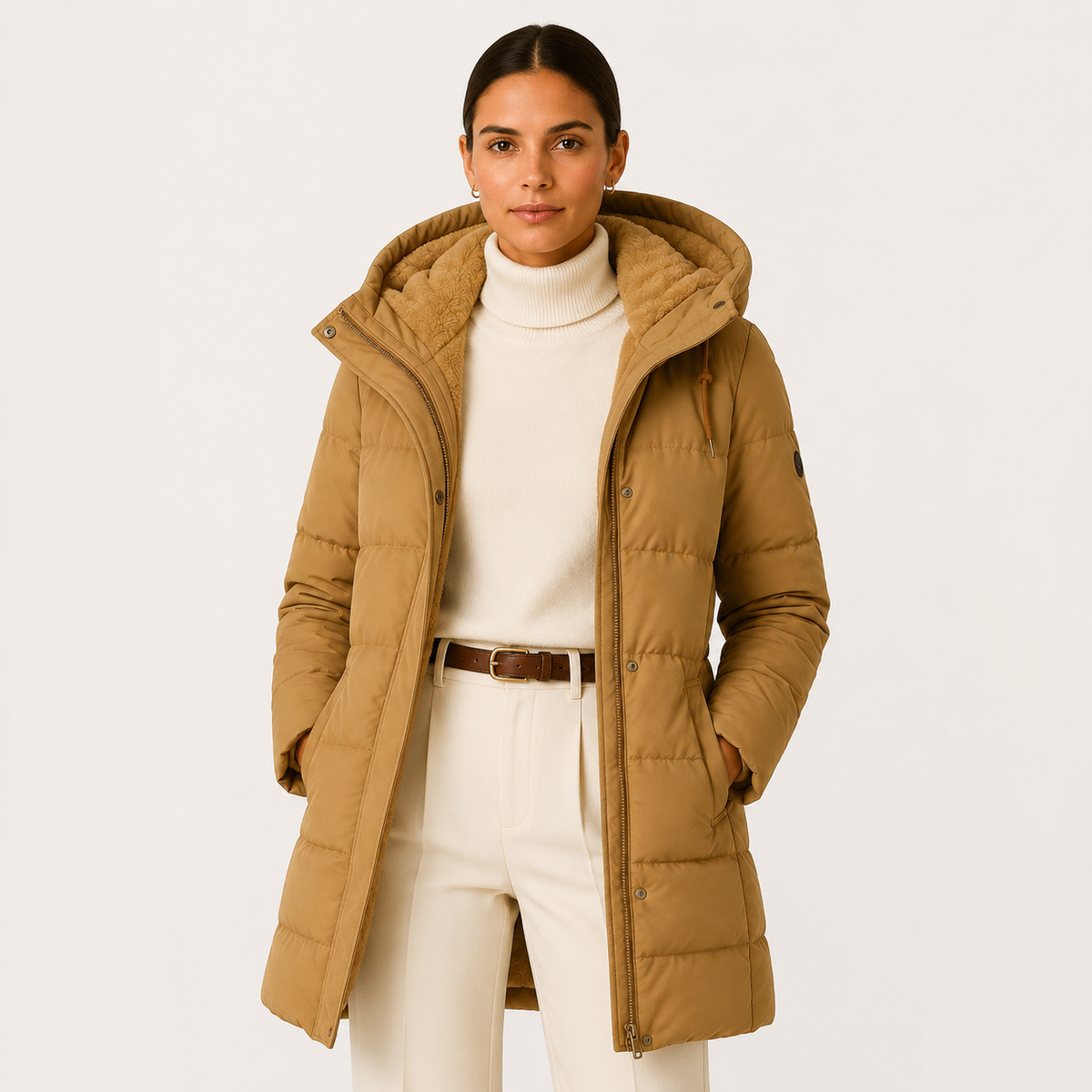 Doudoune pour femme, isolée, chaude et légère, vêtement d'extérieur d'hiver 4