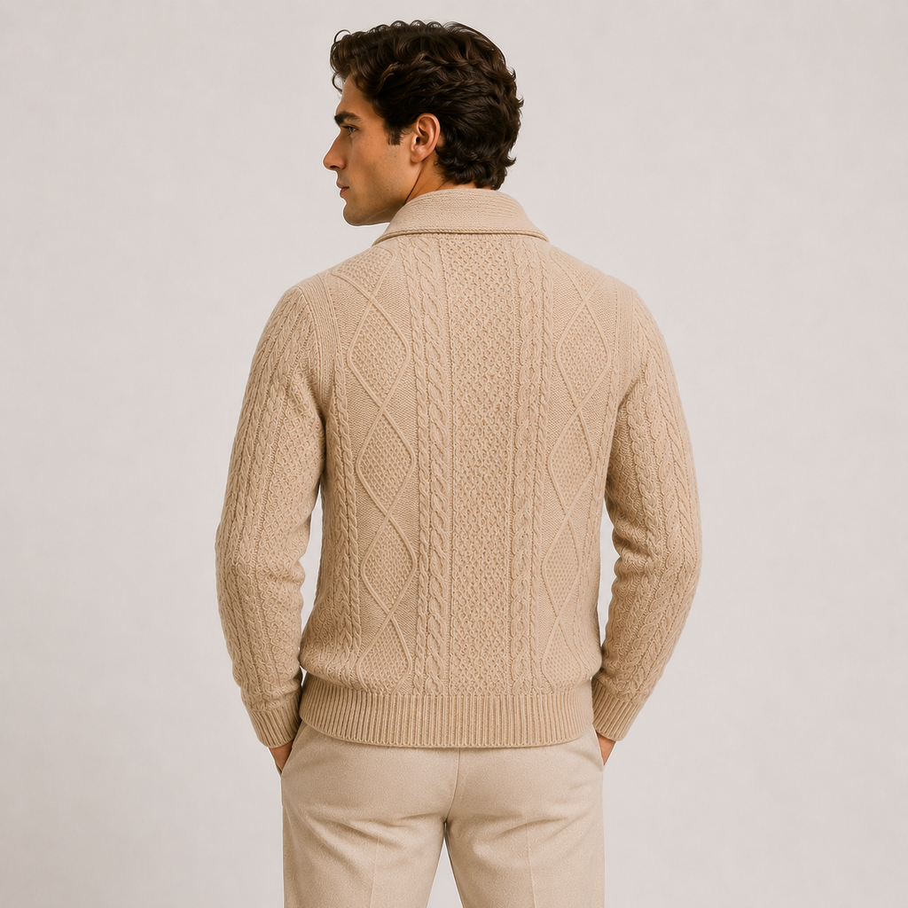 Gilet cardigan homme à col châle, maille douce, pull élégant et décontracté 3