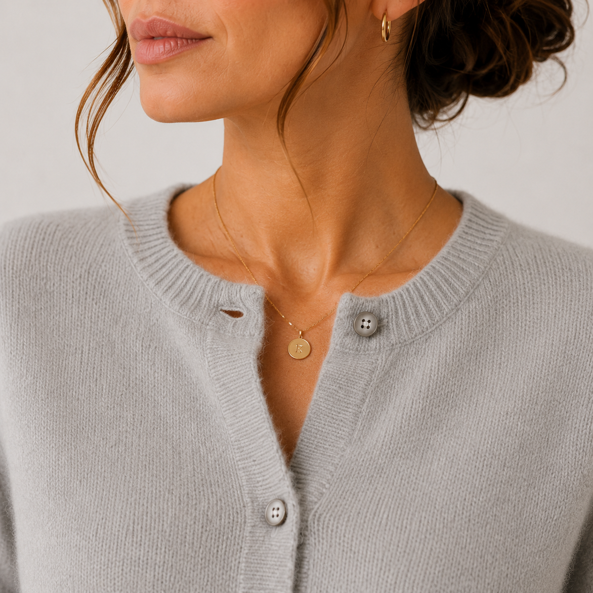 Gilet en maille douce pour femme, manches longues, boutonnage classique 2