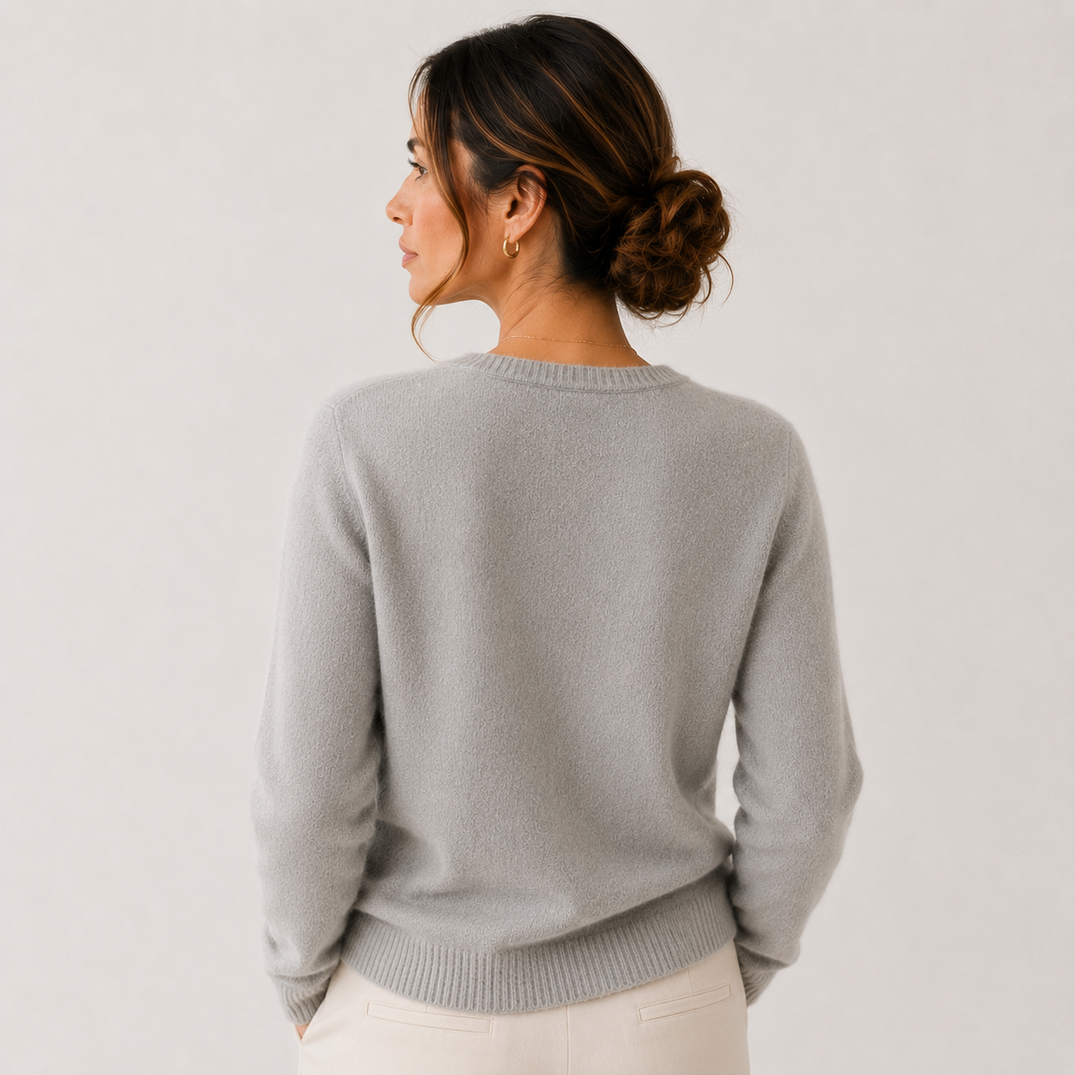 Gilet en maille douce pour femme, manches longues, boutonnage classique 3