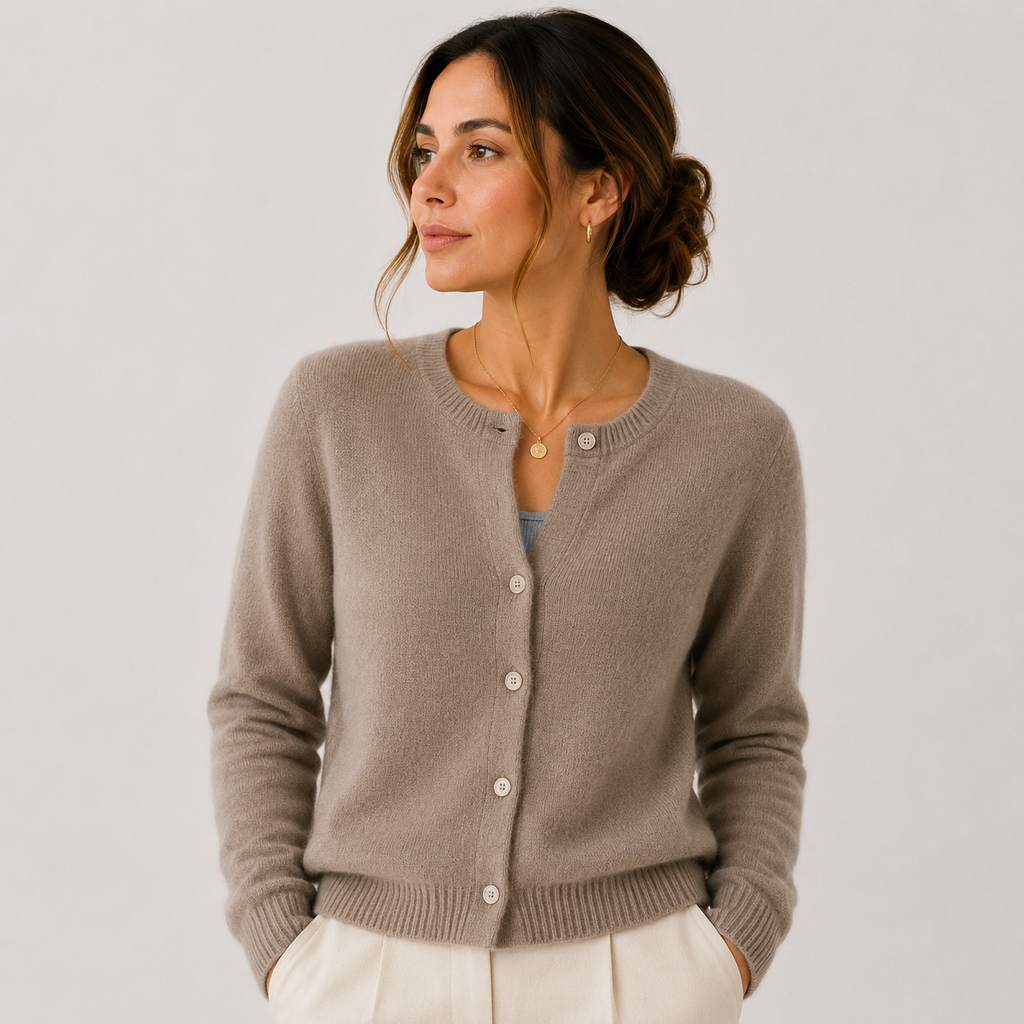 Gilet en maille douce pour femme, manches longues, boutonnage classique 7