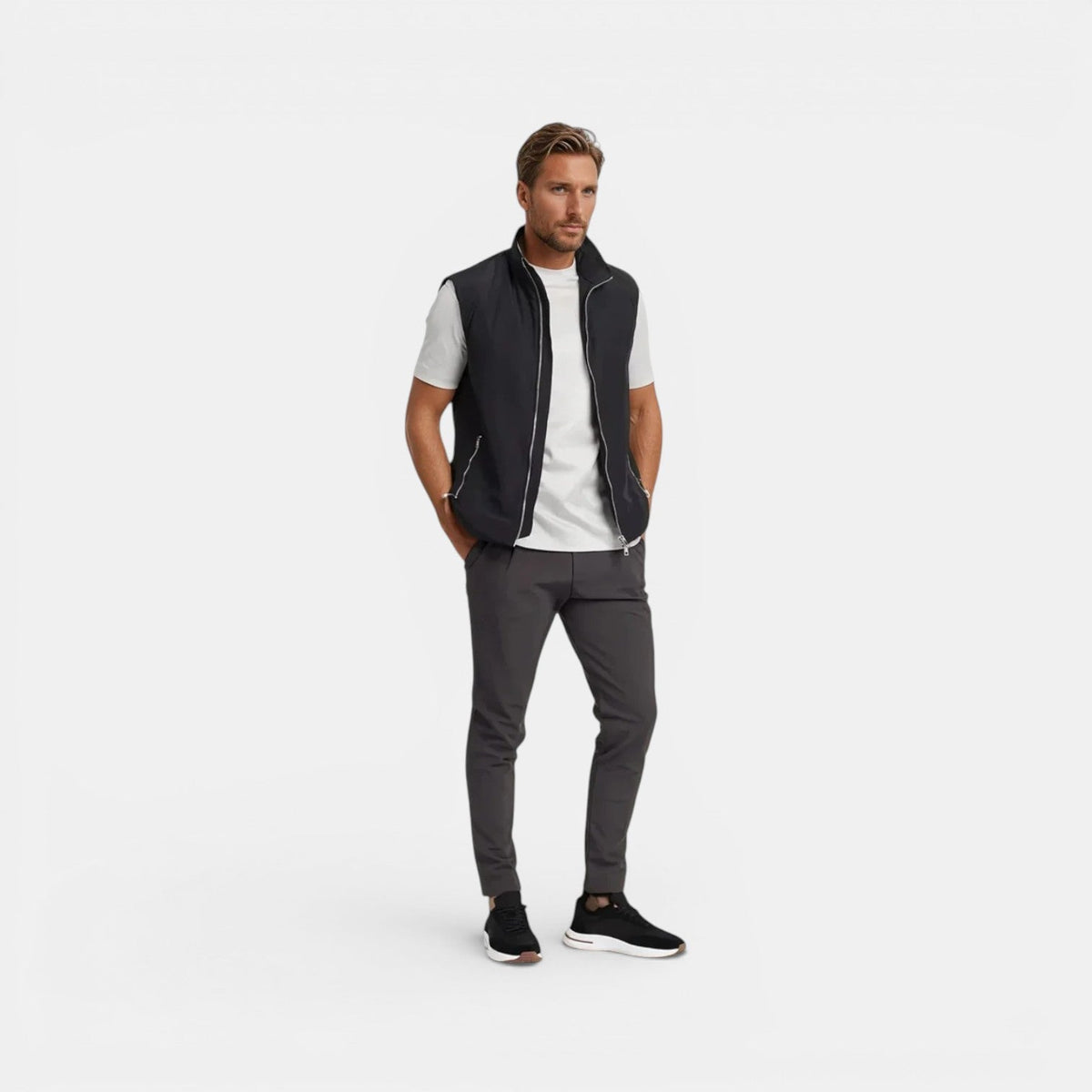 Gilet sans manches matelassé léger pour homme 6