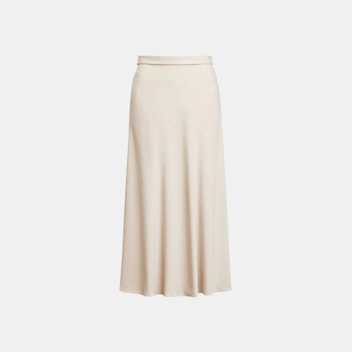 Jupe midi en soie taille haute pour femme 4