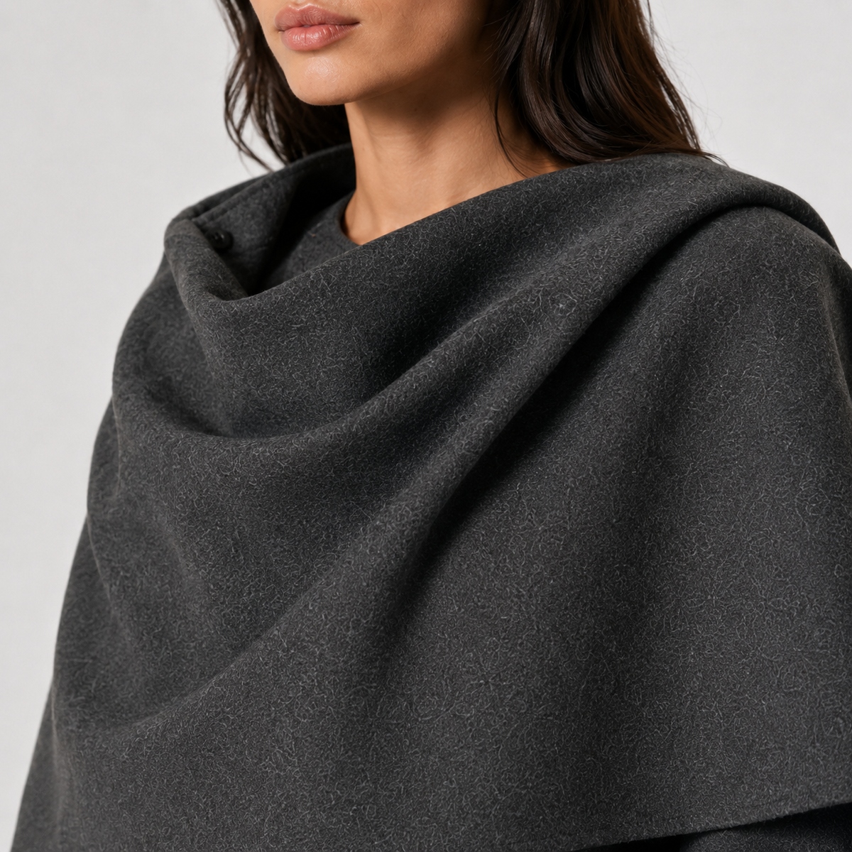 Manteau cape coupe décontractée pour femme, veste d'hiver confortable au quotidien 3