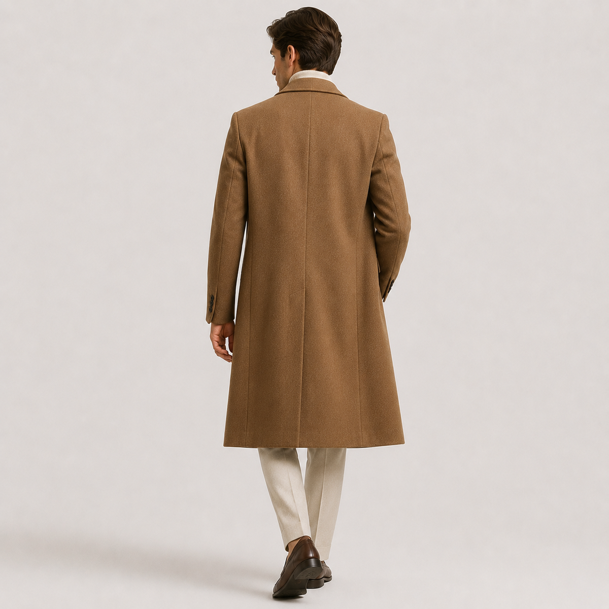 Manteau croisé en laine pour homme, vêtement d'extérieur d'hiver isolé et habillé. 3
