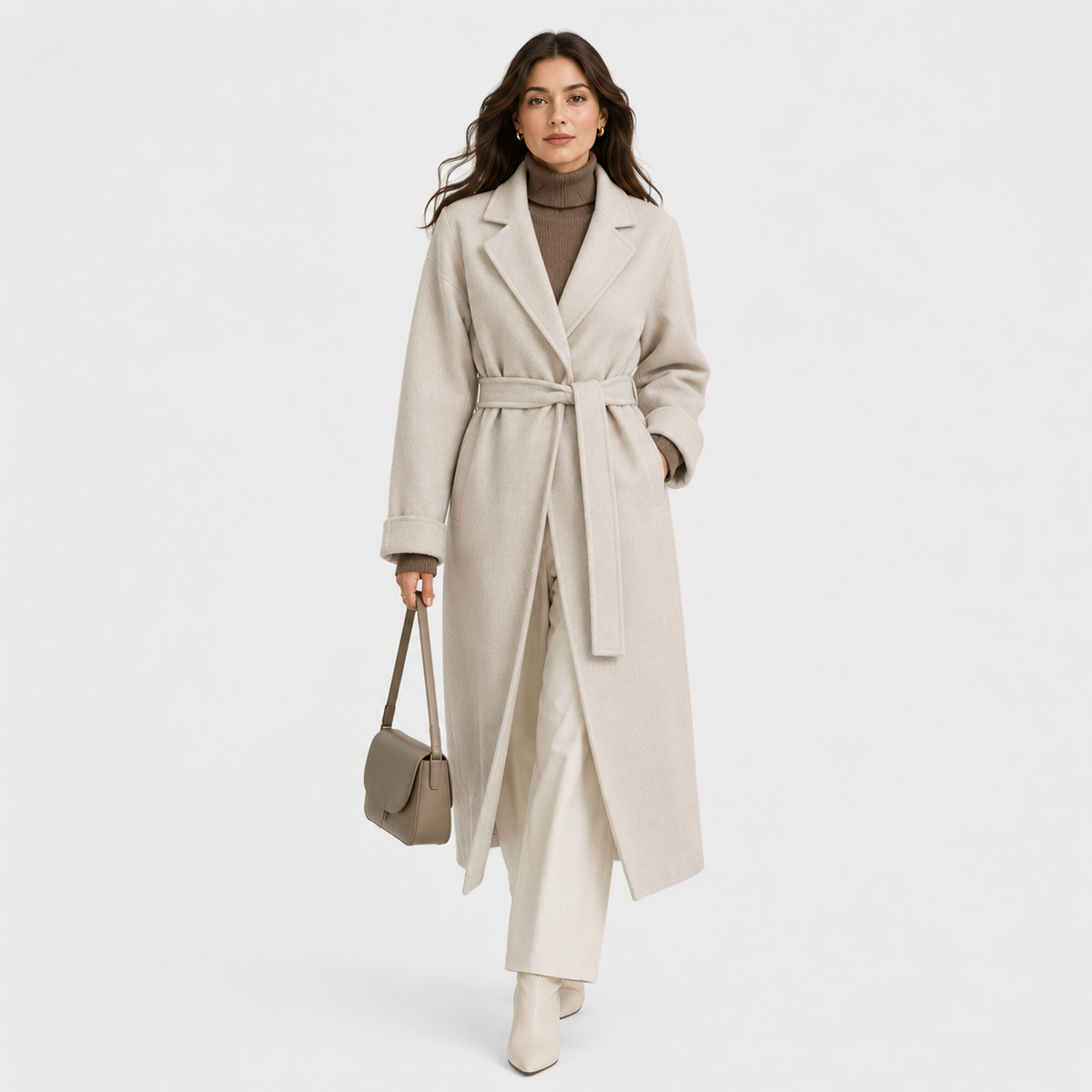 Manteau portefeuille pour femme avec ceinture, veste classique pour temps froid 0