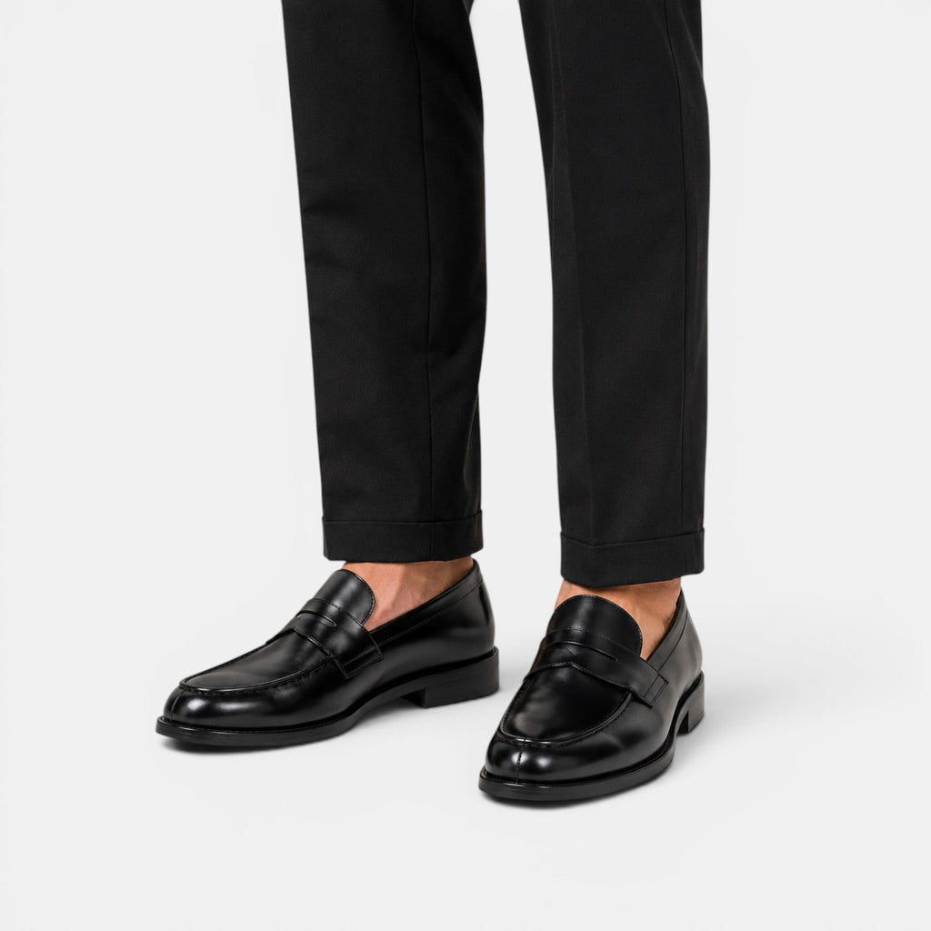 Mocassins Penny en cuir de qualité supérieure pour hommes, chaussures habillées classiques 1