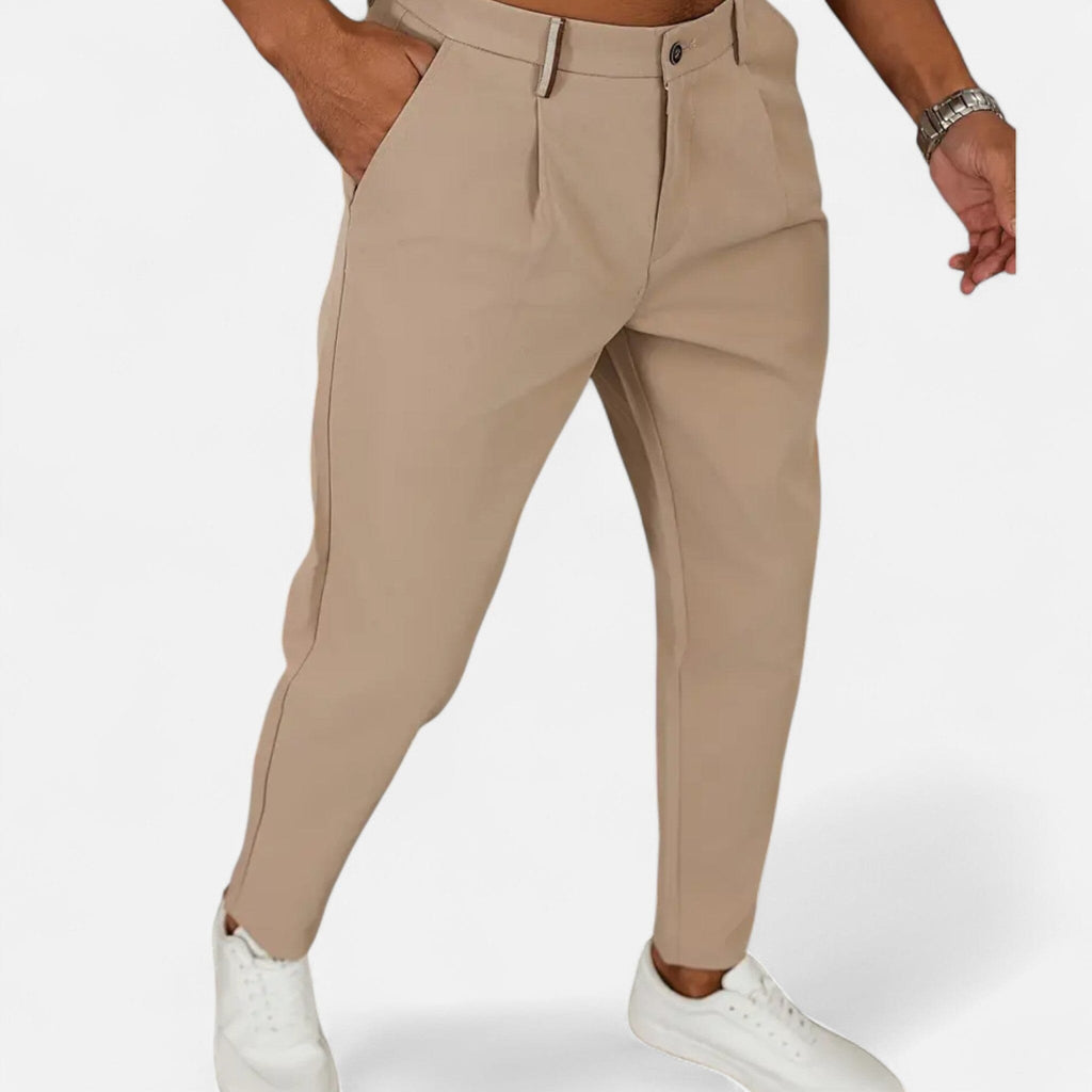 Pantalon d'affaires classique à plis pour homme 0