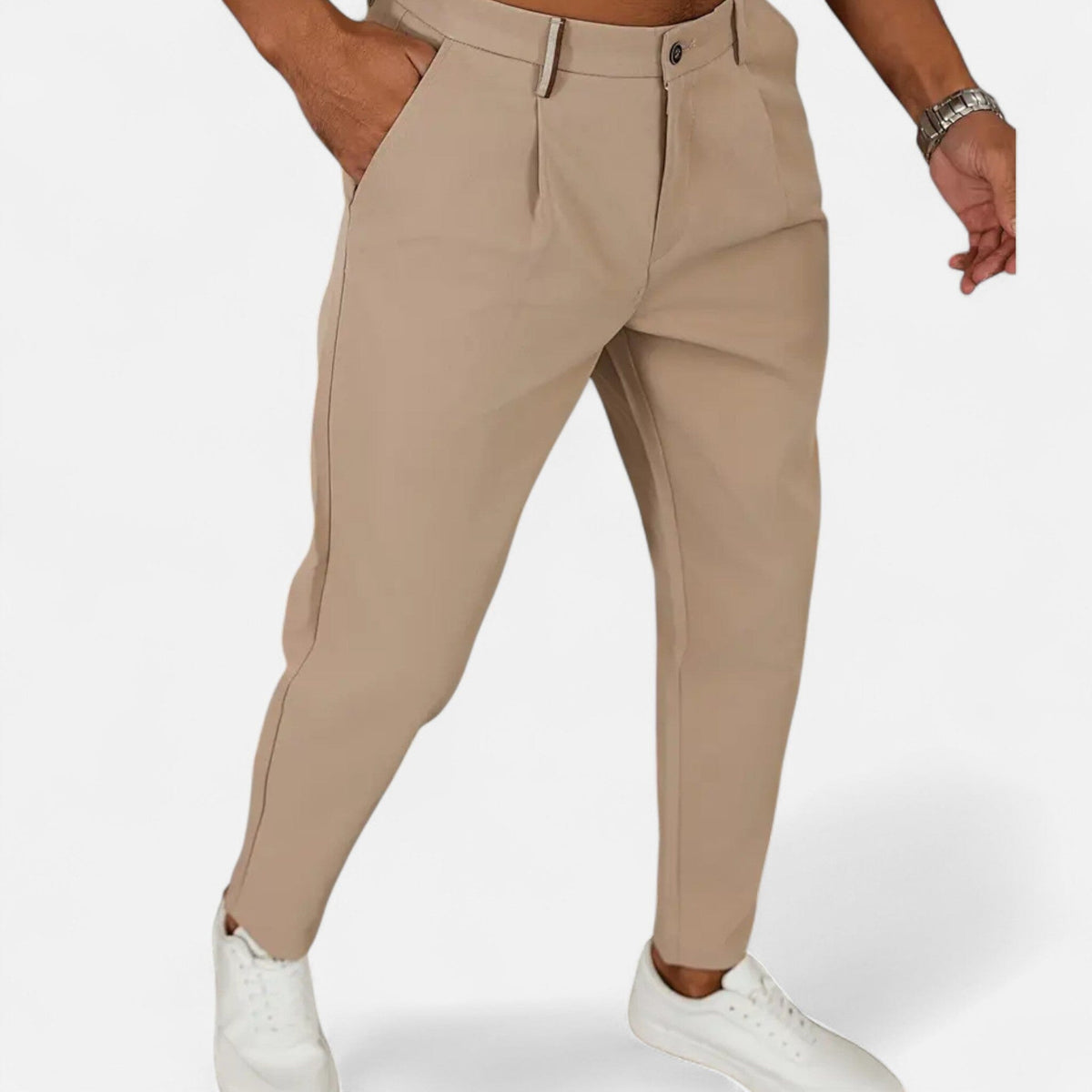 Pantalon d'affaires classique à plis pour homme 0