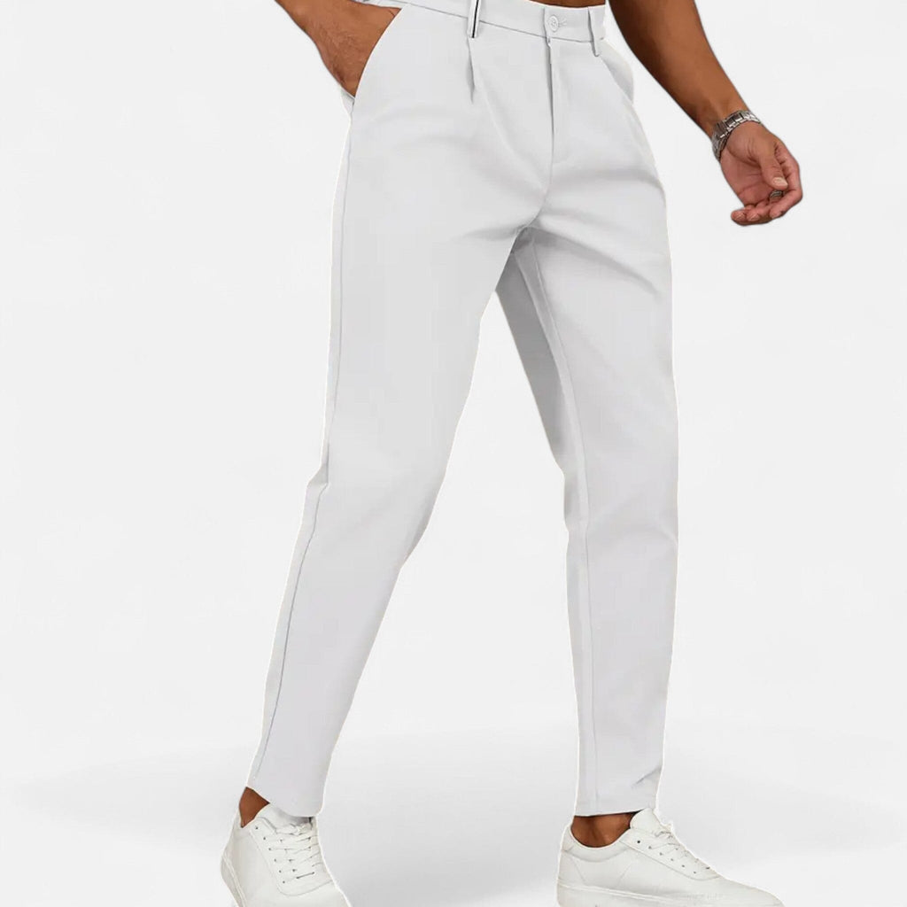 Pantalon d'affaires classique à plis pour homme 4
