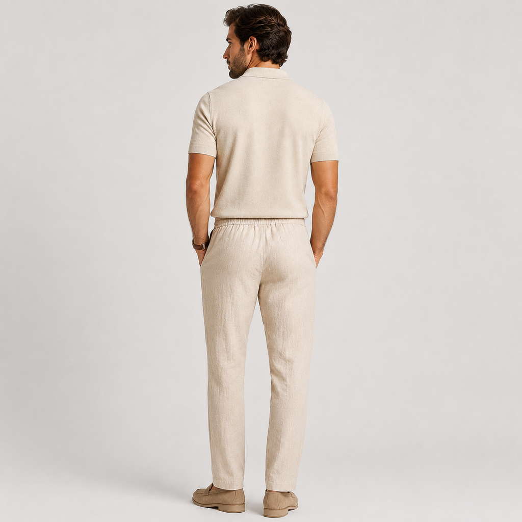 Pantalon décontracté pour homme, taille élastique, léger et confortable 4