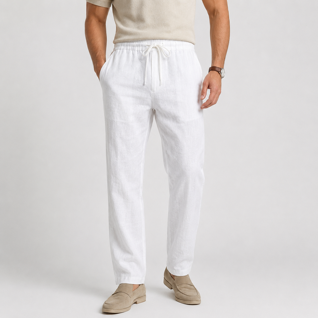 Pantalon décontracté pour homme, taille élastique, léger et confortable 8