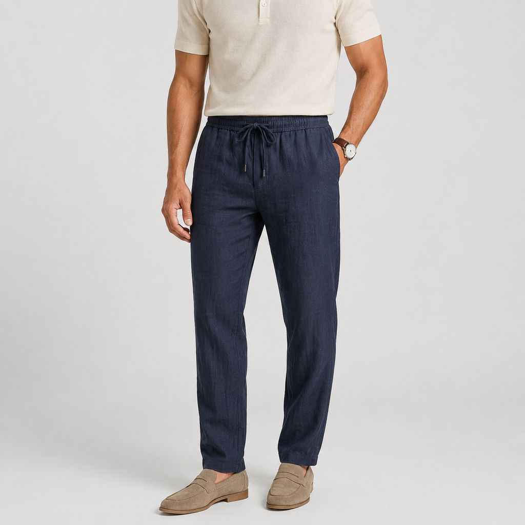 Pantalon décontracté pour homme, taille élastique, léger et confortable 9