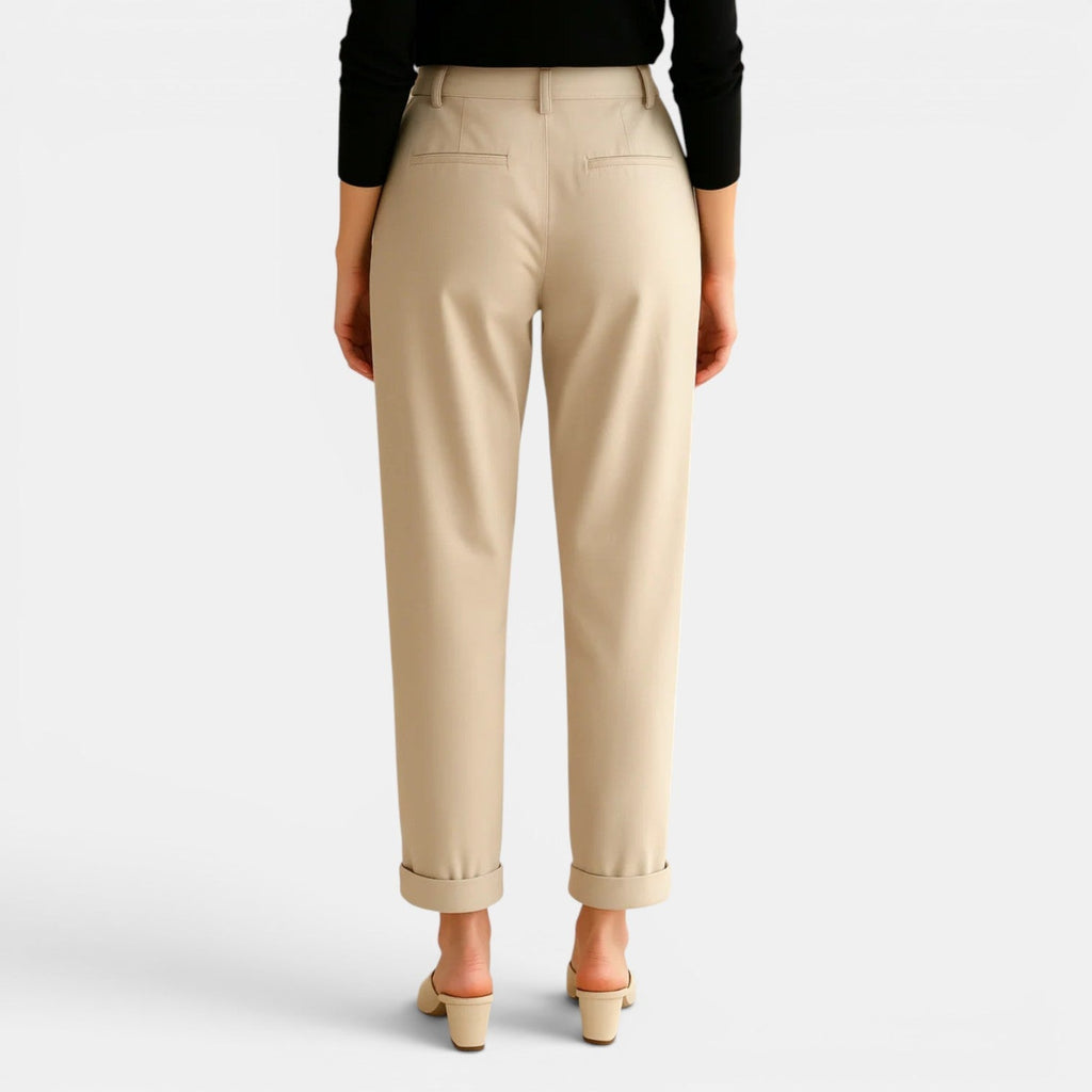 Pantalon en lin taille haute pour femme 2