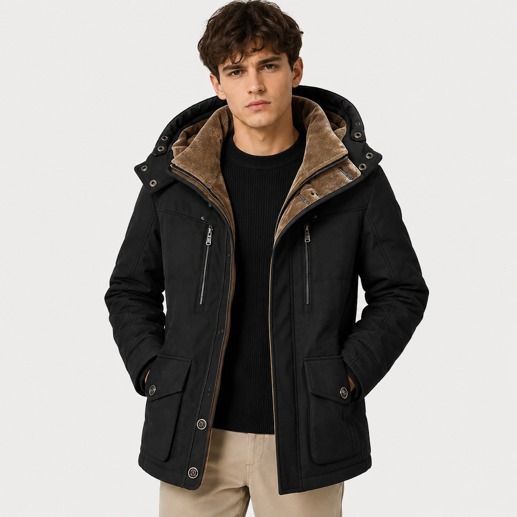 Parka d'hiver pour homme, isolée et imperméable, idéale pour les temps froids. 4