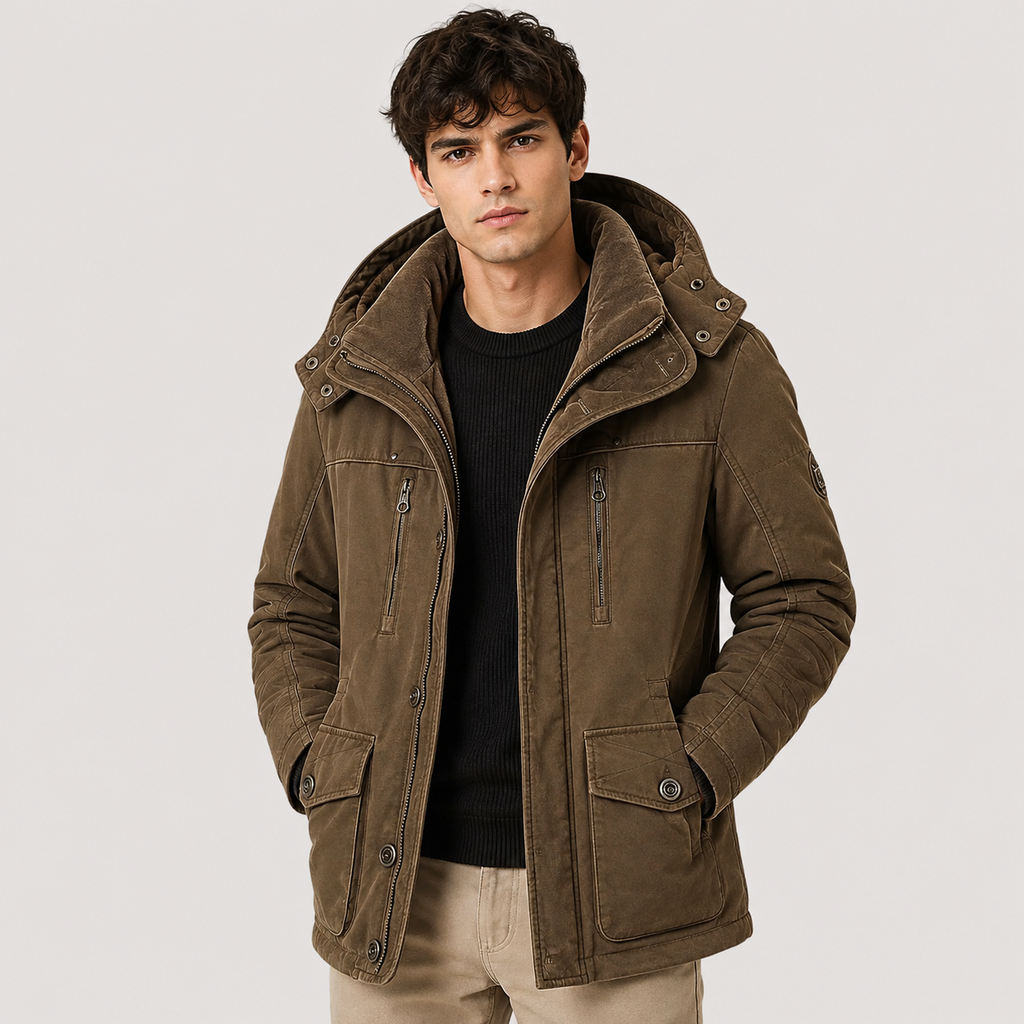 Parka d'hiver pour homme, isolée et imperméable, idéale pour les temps froids. 5