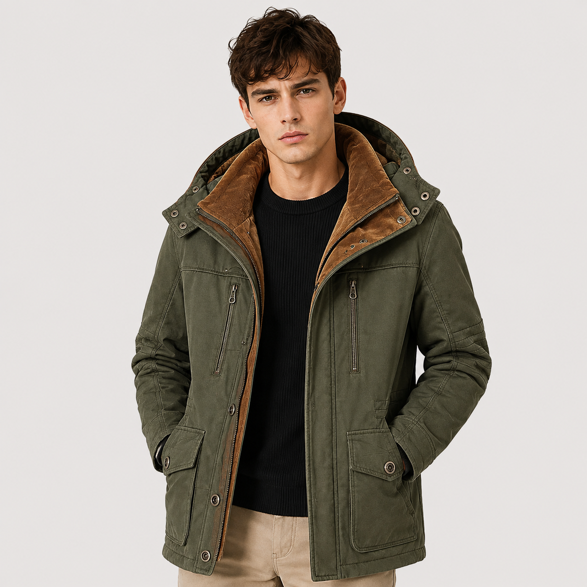 Parka d'hiver pour homme, isolée et imperméable, idéale pour les temps froids. 6