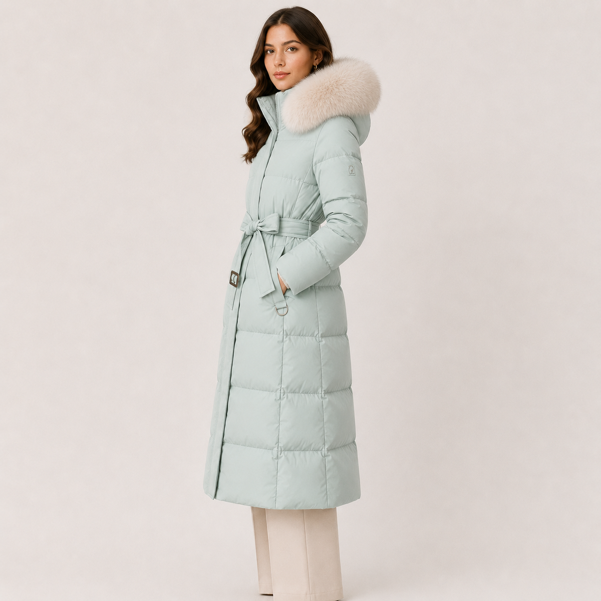 Parka matelassée pour femme, imperméable, coupe ample, capuche en fourrure 1