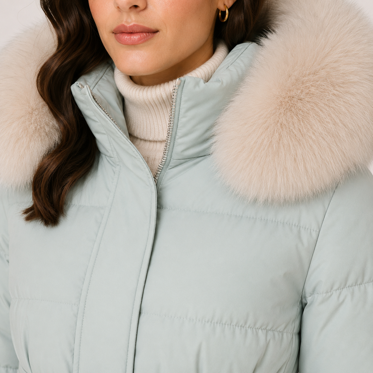 Parka matelassée pour femme, imperméable, coupe ample, capuche en fourrure 2