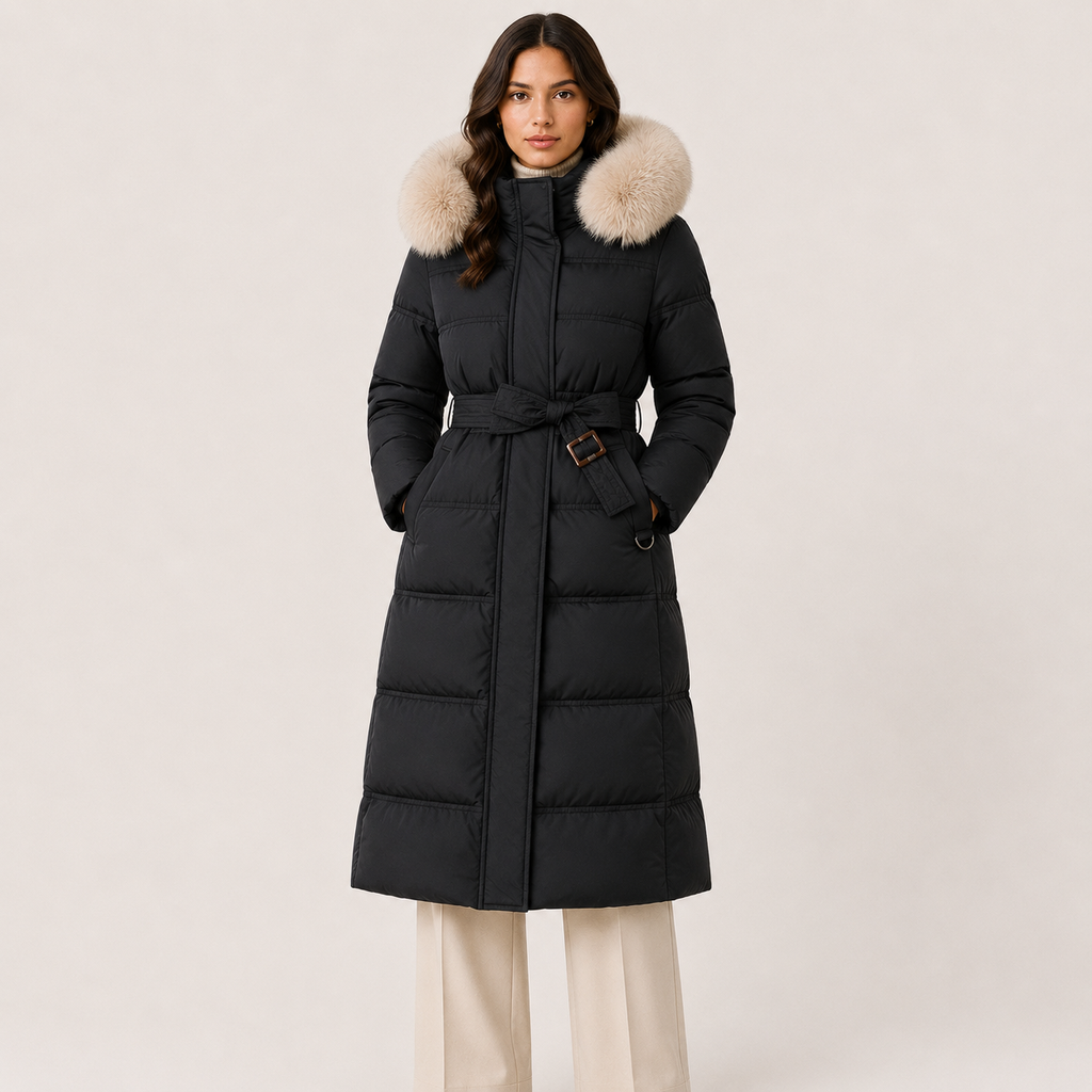 Parka matelassée pour femme, imperméable, coupe ample, capuche en fourrure 6