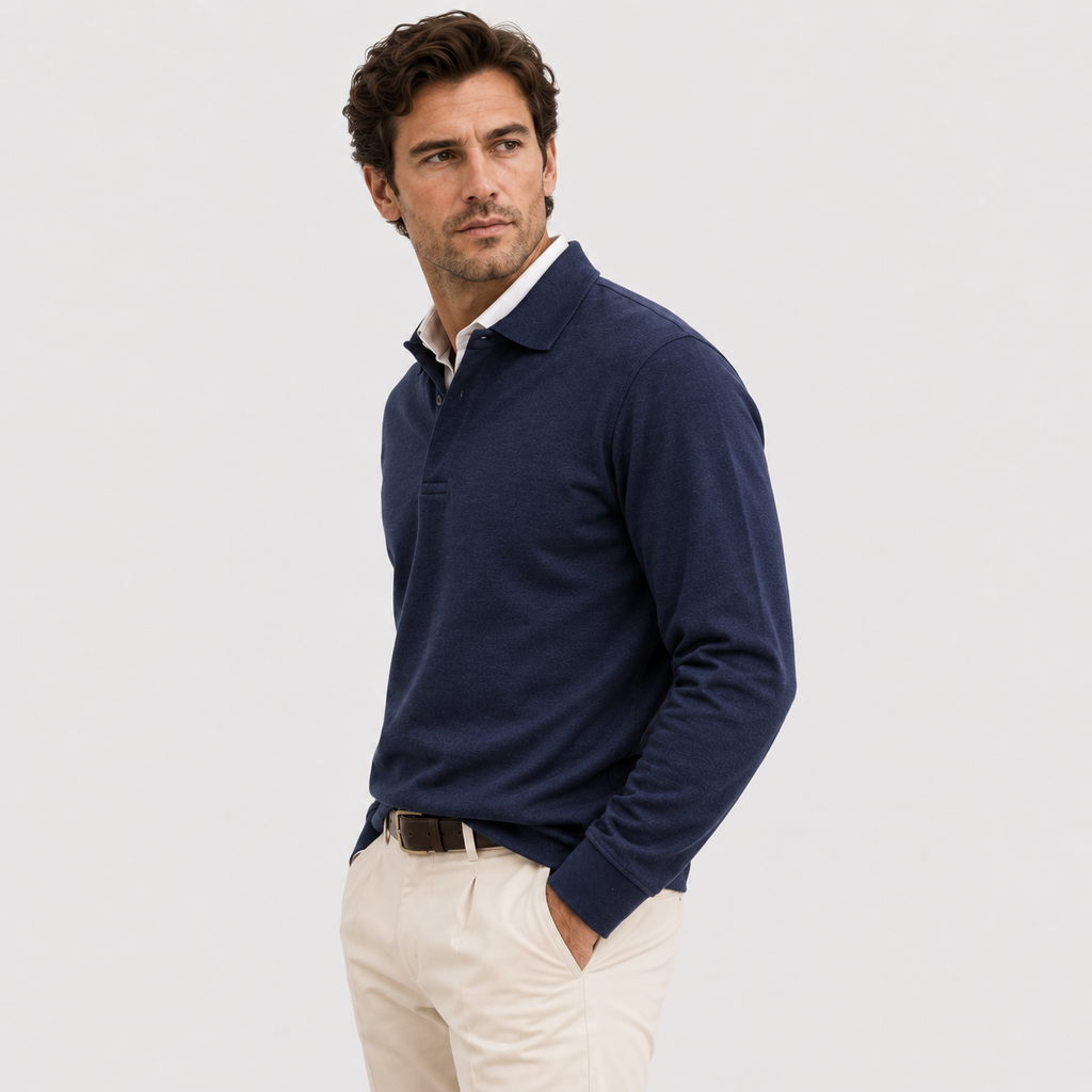 Polo homme Heritage à manches longues - Style raffiné et intemporel 1
